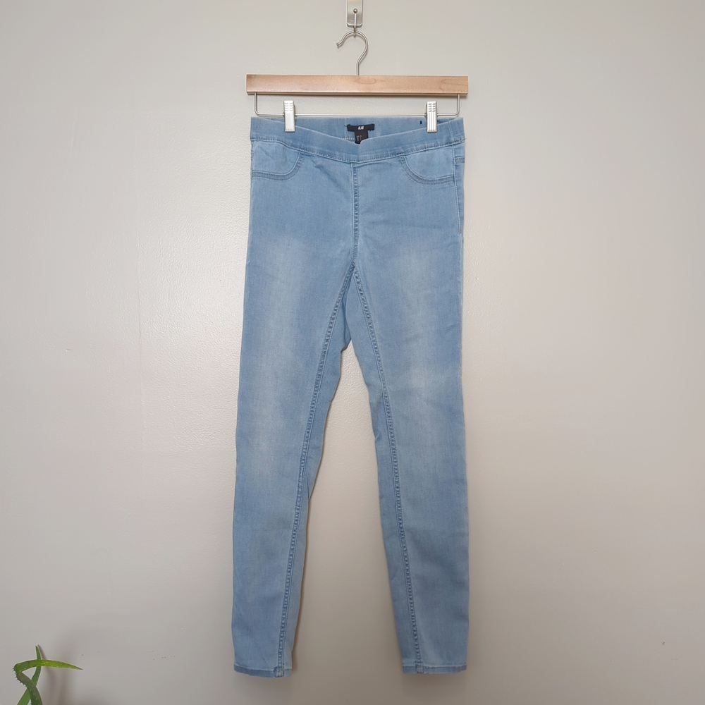 H&M Blue Jeggings Stretchy Slim Fit